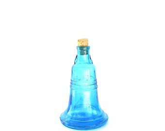 Liberty Bell blue bottle Wheaton NJ USA vintage bottle collectible blue glass colorful glass patriotic gift home decor housewarming gift