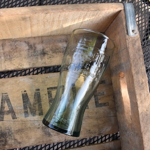 Vintage McDonald&#39;s milkshake glass 1948 McDonalds famous 15 cent hamburgers restaurant advertising fast food collectibles memorabilia