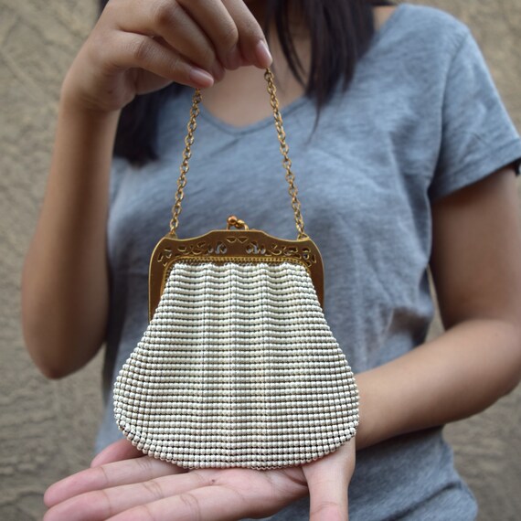 Vintage 1960s Heavy Gold Mesh Bag