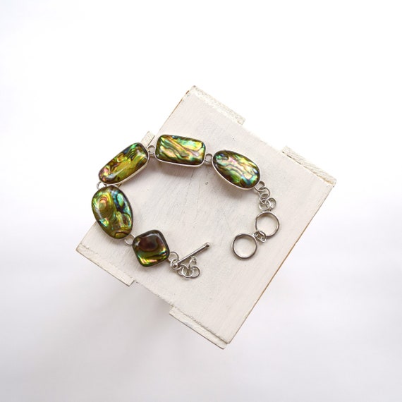 Abalone sterling silver bracelet LUC 925 Lucas La… - image 3