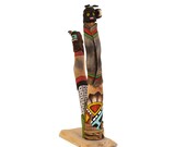 Vintage Kachina He-é-e Warrior Girls Heoto to Mana hand carved hand painted wooden figurine Native American spiritual art Southwest decor