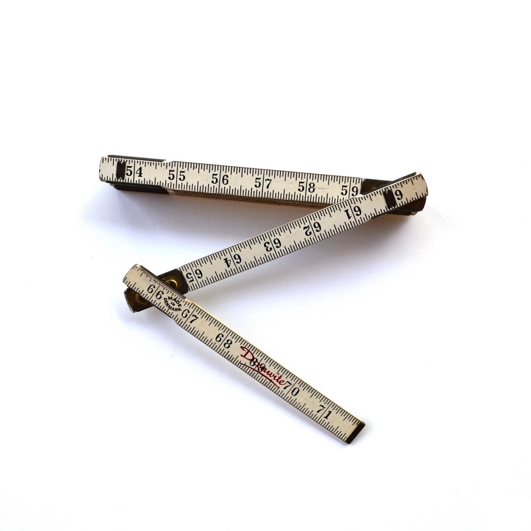 Den Make Ruler Vintage Folding Ruler Danwite Denmark Collectible Ruler 12 Fold 72 ...
