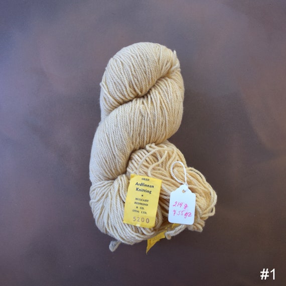 Vintage Irish Wool Oiled Ardfinnan Knitting Mulcahy Redmond and Co Ireland Natural Rustic Yarn Aran Knit Crochet Supply Gift for Knitter Etsy