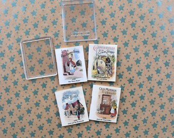 Vintage Miniature Children's Books Set of 4 Cinderella Red
