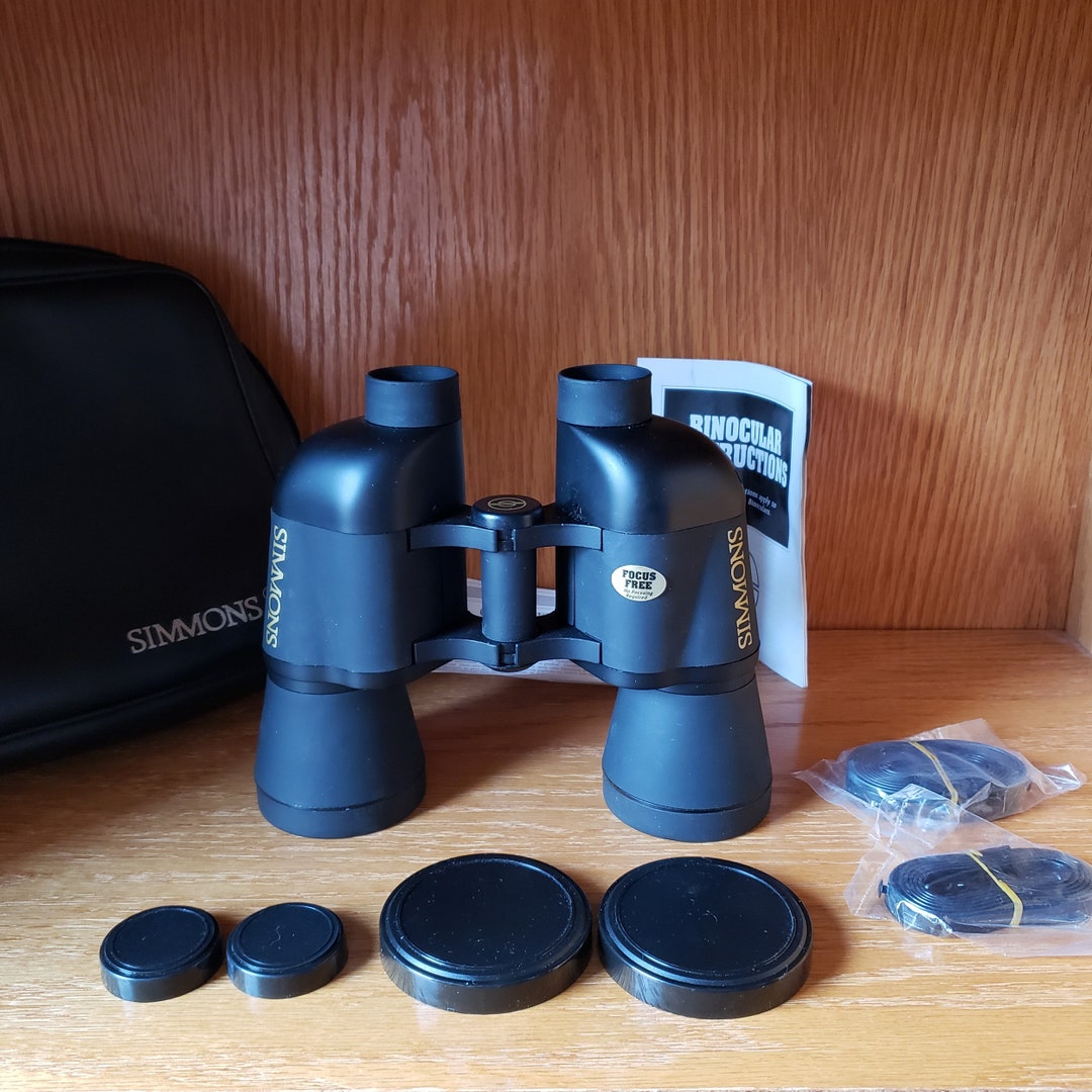 Vintage Binoculars With Case Simmons Binoculars 10x50 Wide Angle Model