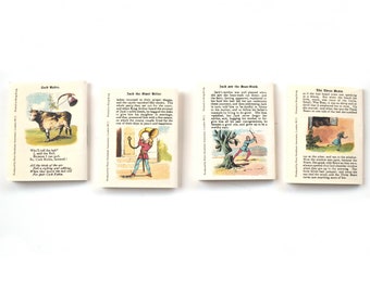 Vintage Miniature Children's Books Set of 4 Cinderella Red