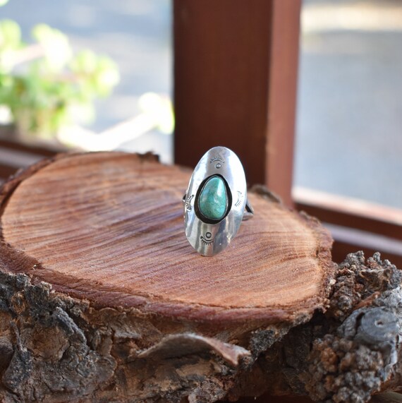 Vintage Native American Sterling Silver Turquoise… - image 3