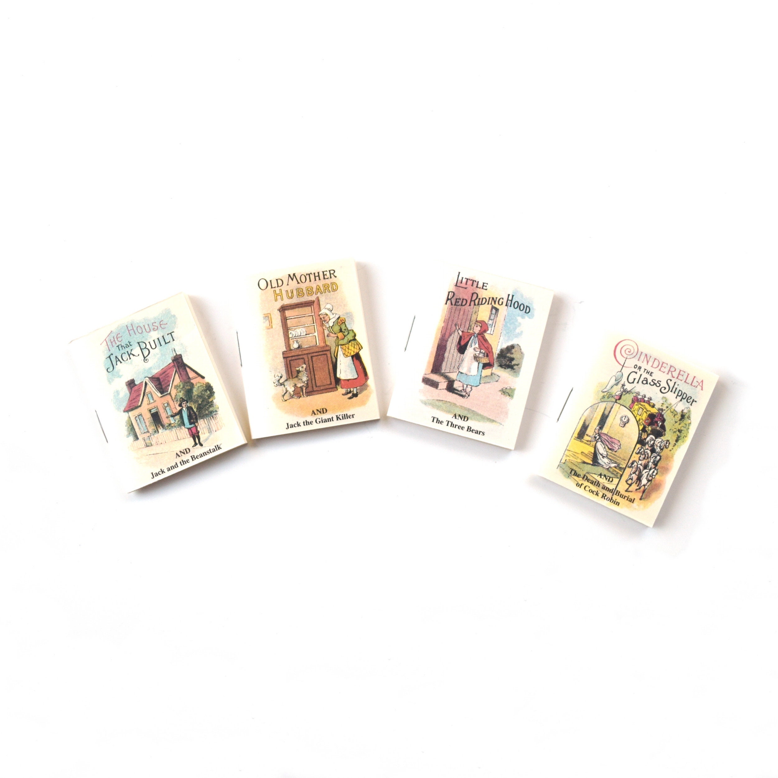 絶版美品稀少本　ふしぎな森の人形たち　童心社 Vintage Miniature Children's Books Set of 4 Cinderella Red