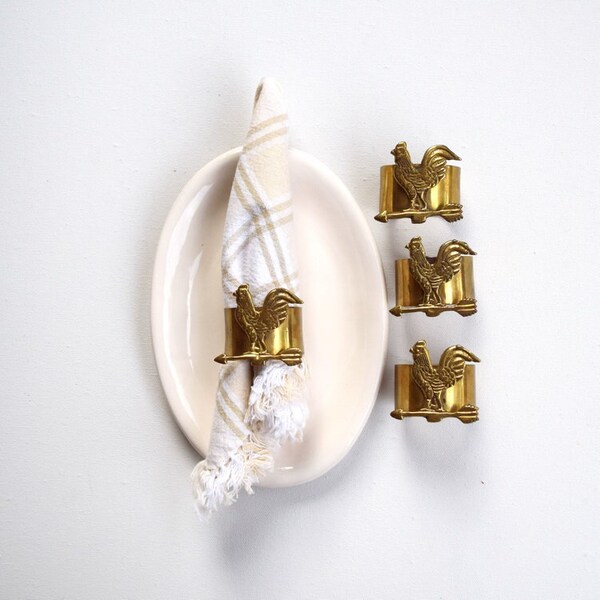 Rooster Napkin Rings Etsy