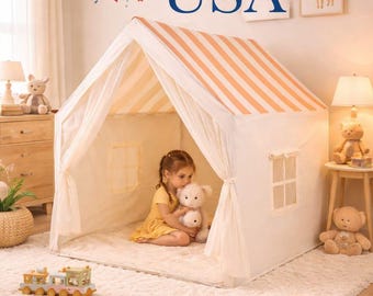 Large Foldable Kids Play Tent, Indoor Outdoor Playhouse, Polyester Material