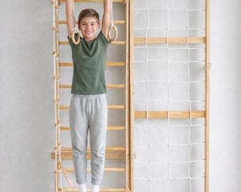 95" Swedish Wall Bars – Montessori Kids Indoor Climbing Gym