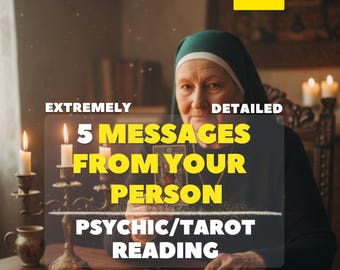 5 Messages From Your Person - Love Letter Psychic Reading, Psychic Reading Deck, Channeled Messages, Tarot Reading, Love Message, Same Hour
