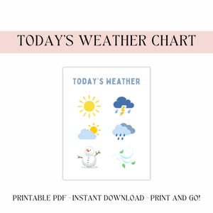 Today’s Weather Chart Printable | Morning Binder Page for Preschool & Homeschool