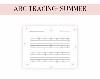 ABC Tracing Printable Summer | 3- Pack | Alphabet Tracing PDF | Letter Tracing for Kids | Homeschool Resource | Homeschool Activity | Summer