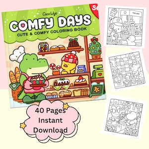 Coco Wyo Comfy Days Coloring Book | Cute Cozy Animal Coloring Pages | Printable Relaxation for All Ages