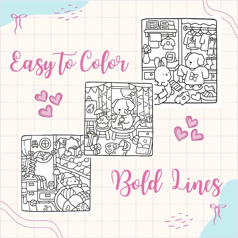 Coco Wyo Cozy Cuties Coloring Book | Cute Garden & Animal Scenes | 47 ...