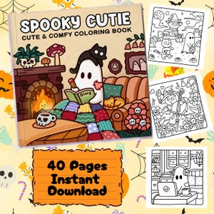 Coco Wyo Spooky Cutie Coloring Book | Cute & Cozy Halloween Coloring Pages | Coco Wyo Printable Coloring
