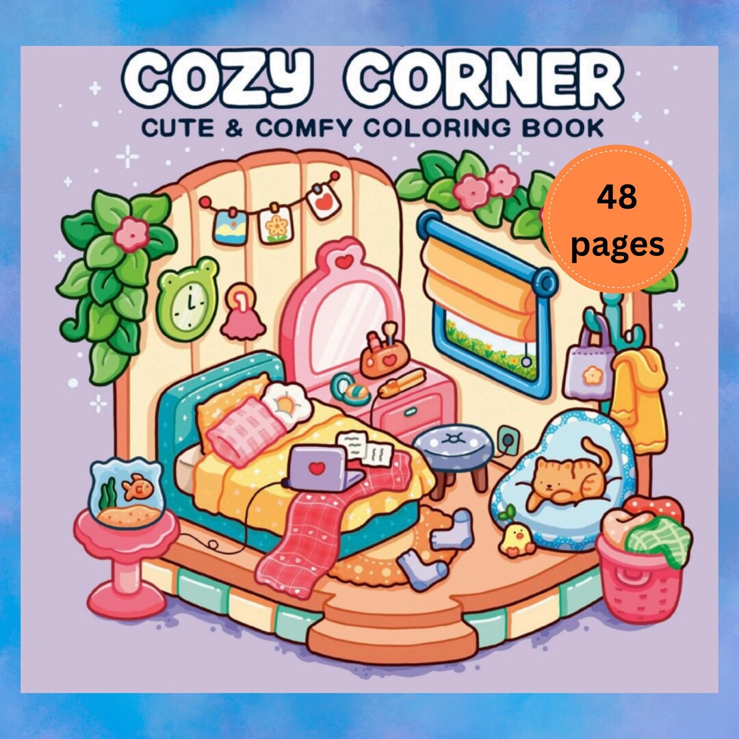 Coco Wyo Cozy Corner Coloring Book - 48 PDF| Snuggle up & Color! | Cute ...