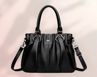 Bolso tote de cuero suave de lujo: bolso de diseñador para ir al trabajo