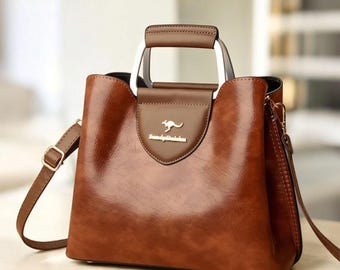 Bolso bandolera de piel de lujo: bolso de diseño para mujer