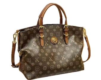 Elegante bolso de mano de estilo retro para mujer, de gran capacidad, para llevar al hombro o cruzado.