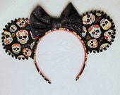 Mouse Ears Headband Coco Dias de los Muertos Mouse Ears Headband Minnie Ears Sugar Skull Minnie Ears Mouse Ear Headband