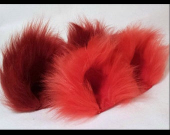 Fuzzy Red or Wine Cat Ears and / or Tail Burgundy
