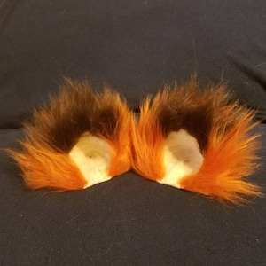 Fox Ear Clips: Burnt Umber Costume Barrettes