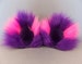 Cheshire Cat Pink and Purple Cat Ear Clips With or Without Tail 