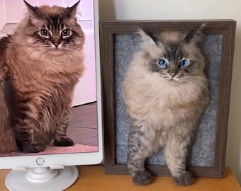 Cat Portrait Medium (Basic Edition) – realistic, handmade from photo