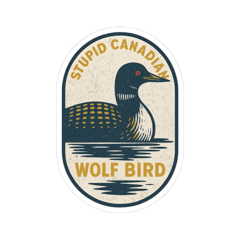 Stupid Canadian Wolf Bird Sticker Heated Rivalry afbeelding 1
