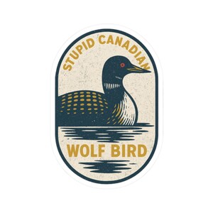 Stupid Canadian Wolf Bird Sticker Heated Rivalry afbeelding 4