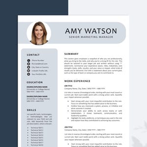 Professional Resume Template with Photo for MS-Word | Modern, Minimalist & Creative Resume 2025 | Two-Column Resume | Curriculum Vitae (CV)