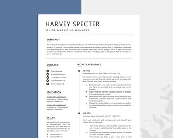 Two-Column Resume Template for Microsoft Word | Professional, Modern & Minimalist CV | 2-Column CV Template 2025 for Job Applications
