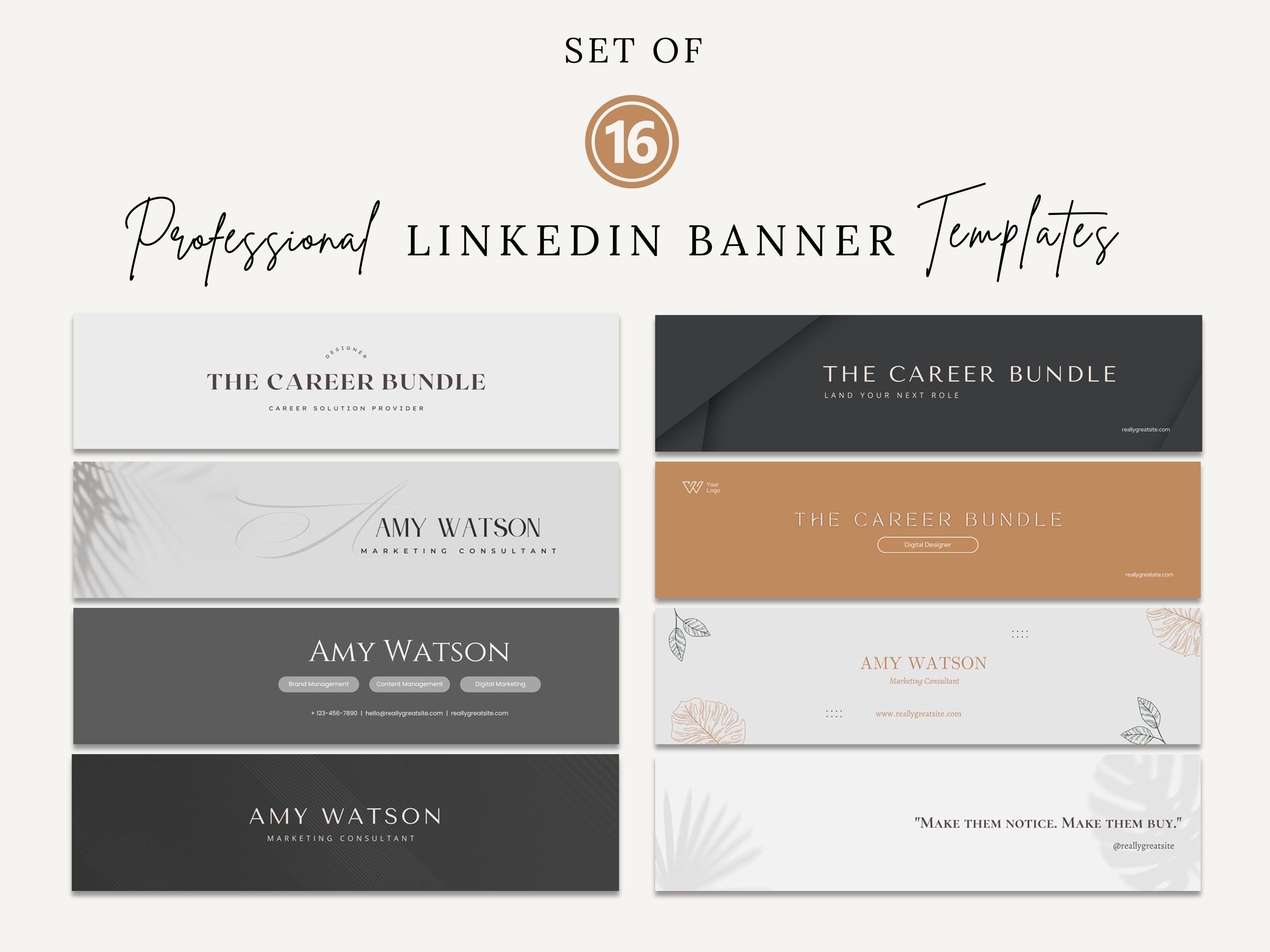 16 Linkedin Banner Templates | Editable in Canva & Powerpoint ...