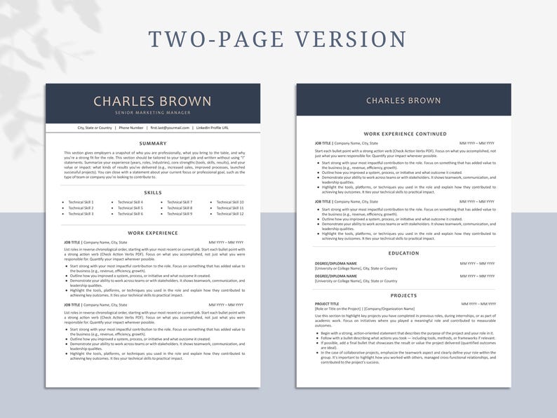 Professional Single-column ATS Resume for Ms-word 2025 | Minimalist ...