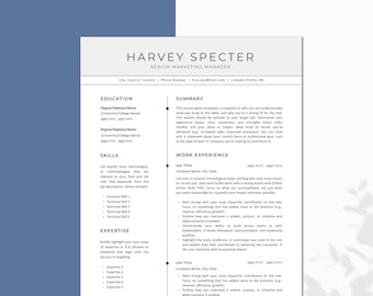 Two-Column Canva Resume Template with Cover Letter, 1 & 2 Page Resume, Professional and Modern Resume 2025, Canva 2-Column CV Template 2025