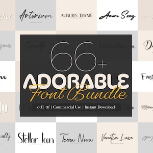 Adorable Font Pack | 66 Cute Fonts for Cricut Projects & Designs