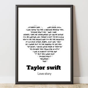 Personalized Song Lyric Wall Art - Custom Print in Your Favorite Lyrics
