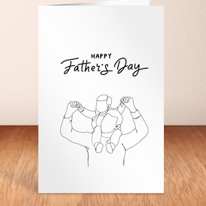 Vaderdagkaarten, Vaderdagcadeau, kaarten, fotokaart met contouren, gepersonaliseerde kaarten, unieke kaarten