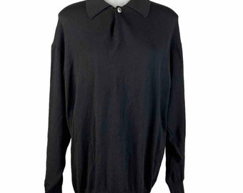 Vintage Versace Classic V2 Casual Shirt Size Xl Knit Black Color