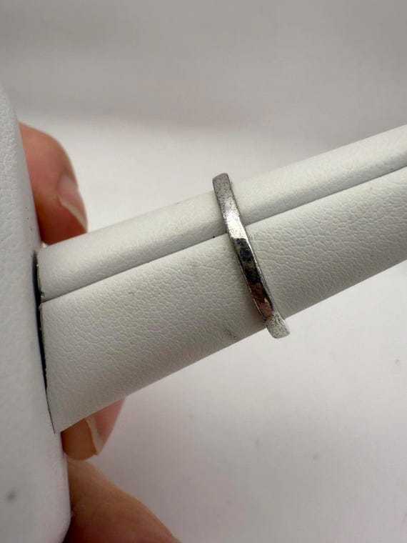 Classic Solitaire Silver Ring with Clear Stone Si… - image 5