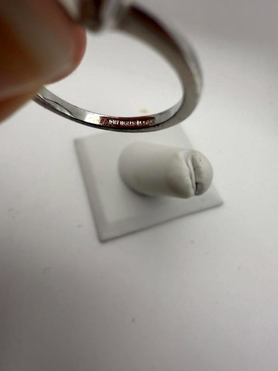 Classic Solitaire Silver Ring with Clear Stone Si… - image 7