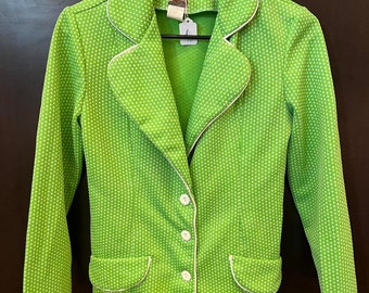 1960s 70s Lime Green White