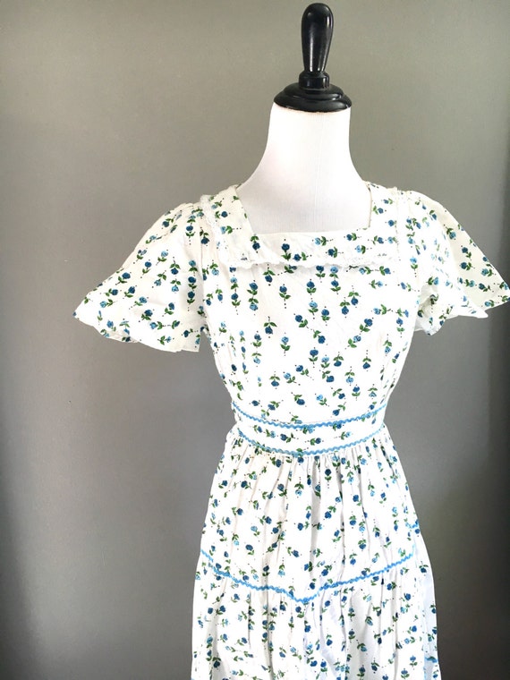 Women's 60s Floral Summer Day Dress - Small