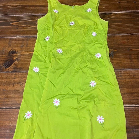 Y2k 90s Or 2000s Bright Green Lime Women's Dress
