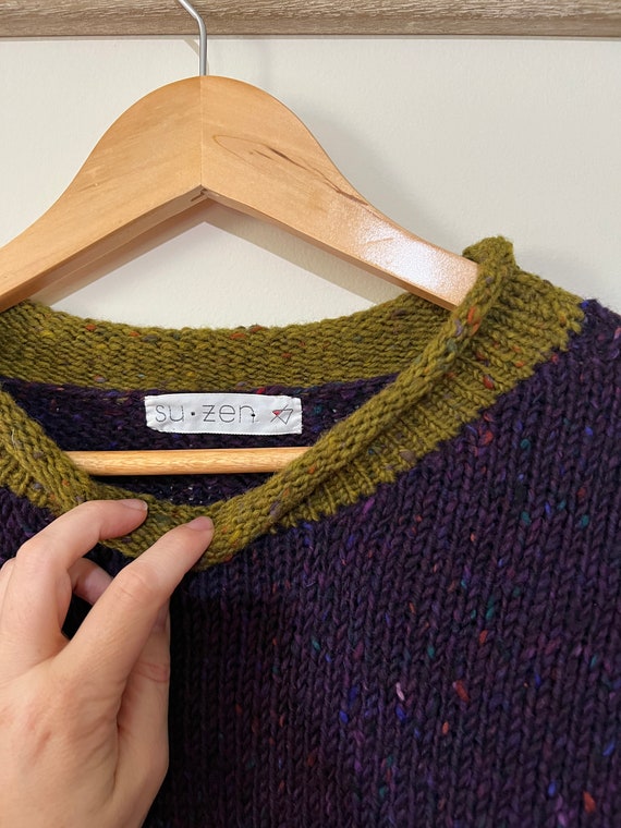 Su Zen Large Wool Colorblack 90s Women's Sweater - image 4