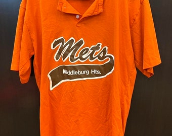 Vintage Baseball Shirt Bright Orange