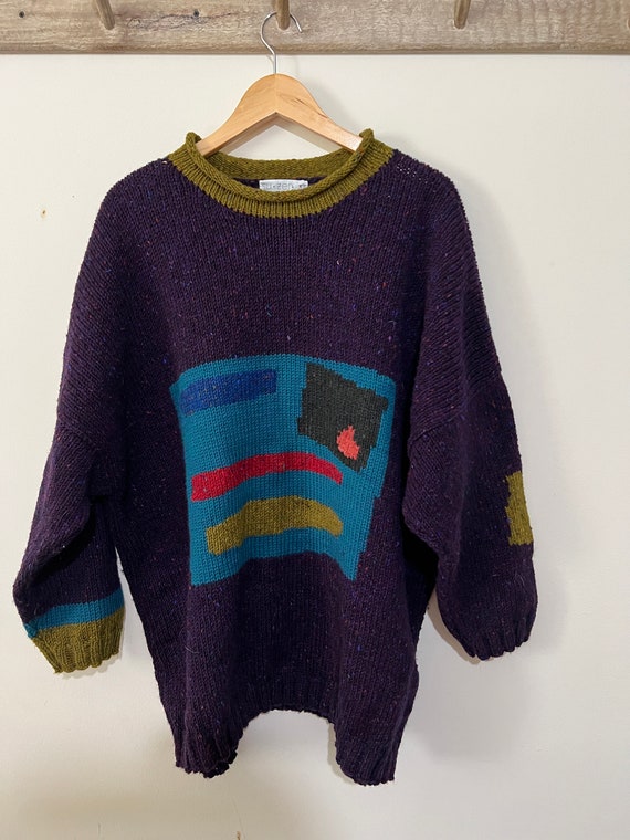 Su Zen Large Wool Colorblack 90s Women's Sweater - image 3