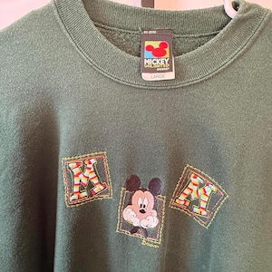 Sudadera verde vintage de Mickey Mouse, talla grande para mamá imagen 2